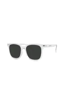 BOLON EYEWEAR Men Black & White Square Sunglasses With Polarised Lens