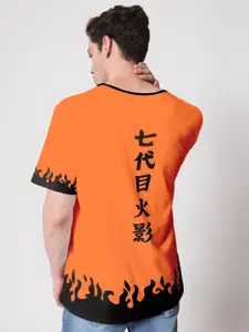 COMICSENSE Men Anime Printed Naruto Hokage Cotton T-shirt