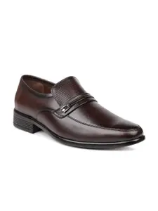 PRIVO by Inc.5 Men Brown Solid Slip-On Shoes