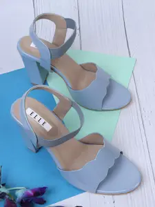 ELLE Blue Block  Heels