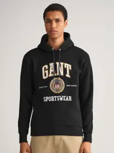 GANT Men Black Printed Sweatshirt