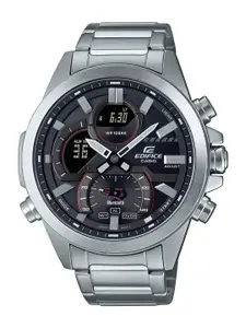 CASIO Men Stainless Steel Bracelet Analogue & Digital Chronograph Watch EX545 ECB-30D-1ADF