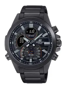 CASIO Men Stainless Steel Straps Analogue & Digital Chronograph Watch EX547 ECB-30DC-1ADF