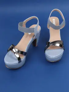 ELLE Blue Platform Heels