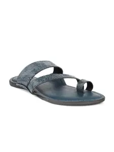 PRIVO by Inc.5 Men Blue Leather Comfort Sandals