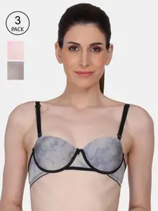 Amour Secret Pack Of 3 Underwired Lightly Padded Bra