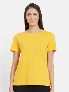 UNMADE Women Yellow Organic Cotton T-shirt