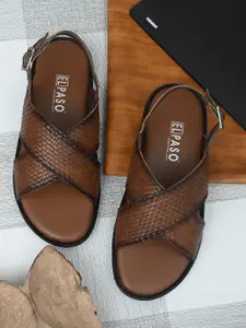 El Paso Men Tan & Brown Comfort Sandals
