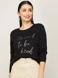 Fame Forever by Lifestyle Women Black Printed Sweatshirt