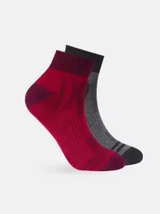 HRX by Hrithik Roshan Men 2 Pcs Striped Ankle Length Pure Organic Cotton Sports Socks