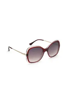 IDEE Women Grey Lens & Red Butterfly Sunglasses with UV Protected Lens