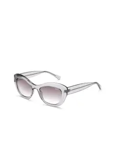 IDEE Women Grey Lens & Gunmetal-Toned Butterfly Sunglasses with UV Protected Lens