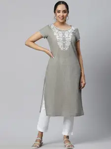 AURELIA Women Floral Thread Work Kurta