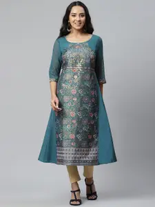 AURELIA Women Round Neck Floral Kurta