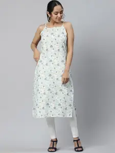 AURELIA Women Floral Printed Shoulder Strap Kurta