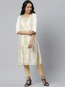 AURELIA Women Ethnic Motifs Printed Floral Kurta