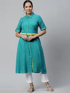 AURELIA Women Checked Kurta