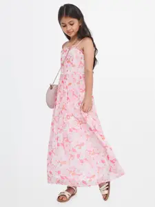 AND Pink Floral Maxi Dress