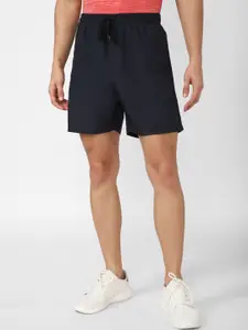 Peter England Casuals Men Navy Blue Slim Fit Sports Shorts