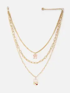 FOREVER 21 Women Gold-Toned Solid Necklace