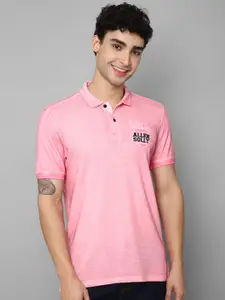 Allen Solly Sport Men Pink Cotton Polo Collar T-shirt