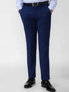 Van Heusen Men Blue Slim Fit Trousers