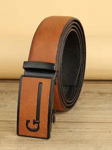 ZORO Men Tan PU Formal Belt