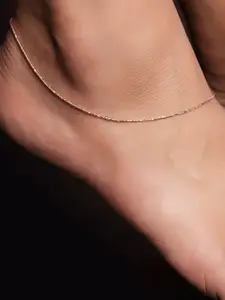 Zavya 925 Sterling Silver Rhodium Plated Anklet