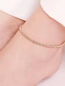 Zavya Women Gold Plated 925 Anklet