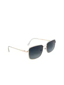 OPIUM Women Green Lens & Gold-Toned Square Sunglasses with Polarised and UV Protected Lens