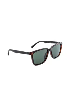 OPIUM Men Green Lens & Brown Wayfarer Sunglasses with Polarised and UV Protected Lens