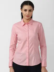 Van Heusen Woman Pink Printed Casual Shirt
