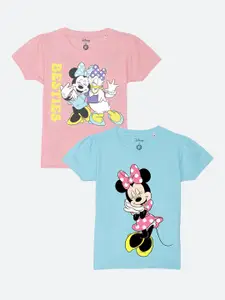 YK Disney Pack of 2 Minnie & Daisy Printed Cotton T-shirts
