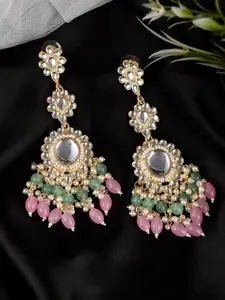Shoshaa Pink Contemporary Drop Earrings