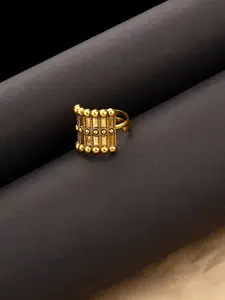 Voylla Gold-Plated Rava Ball Charm Finger Ring