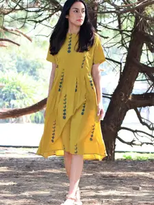 Chidiyaa Yellow Midi Dress