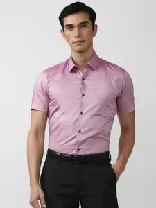 Peter England Men Pink Slim Fit Formal Shirt