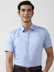 Peter England Men Blue Slim Fit Formal Shirt