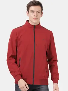 t-base Men Rust Windcheater Bomber Jacket