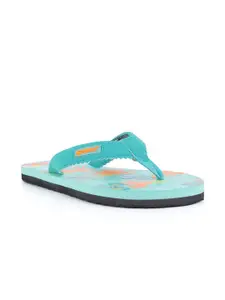 Sparx Women Green & Black Printed Thong Flip-Flops