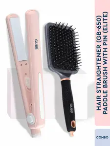GUBB GB-650 Hair Straightener with Elite Paddle Hair Brush