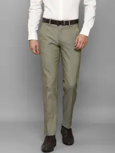 Louis Philippe Men Olive Green Slim Fit Trousers