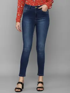 Allen Solly Woman Women Navy Blue Skinny Fit Light Fade Jeans