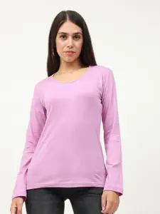 Fleximaa Women Lavender T-shirt