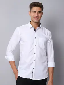 Majestic Man Men White Slim Fit Casual Shirt