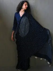 Chidiyaa Blue Pure Silk Saree