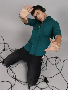 The Indian Garage Co Men Teal Casual Shirt