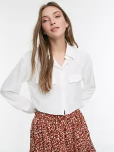 Trendyol Women Off White Casual Shirt
