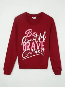 Fame Forever by Lifestyle Girls Red Printed Sweatshirt
