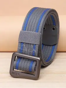 ZORO Men Grey Striped Belt